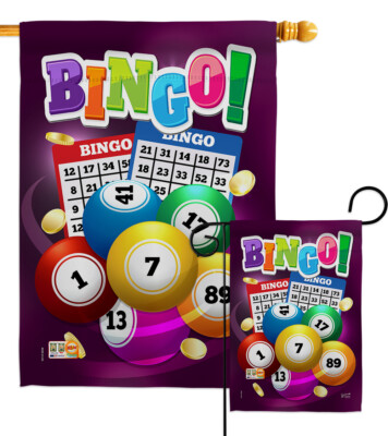 Bingo Hobbies Game Lottery Lucky Balls Win Garden House Yard Flag Banner