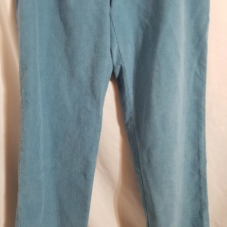Vtg Lands' End Women's High Rise Corduroy Pants Women's 18W Regular Blue Pleated - Image 3 of 4