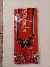 Washington Capitals Knit Winter Neck Scarf NHL Logo Red Blue White Team Gear