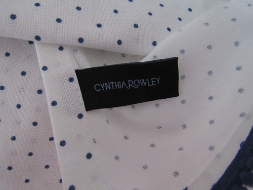 NWT 2 Cynthia Rowley Coastal Collection Kitchen Towels Embroidered Shell Polka - Picture 7 of 8