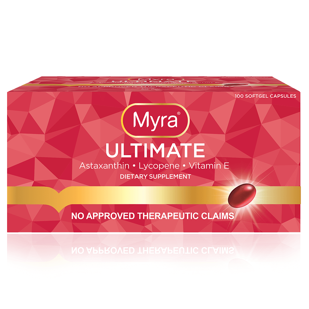 MYRA ultimate Vitamin E Lycopene Anti Aging Gel Caps Blooming Skin 30