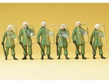 Preiser 10393 BGS Einsatzanzug Abwehrstellung Polizei Hundertschaft H0 Neu