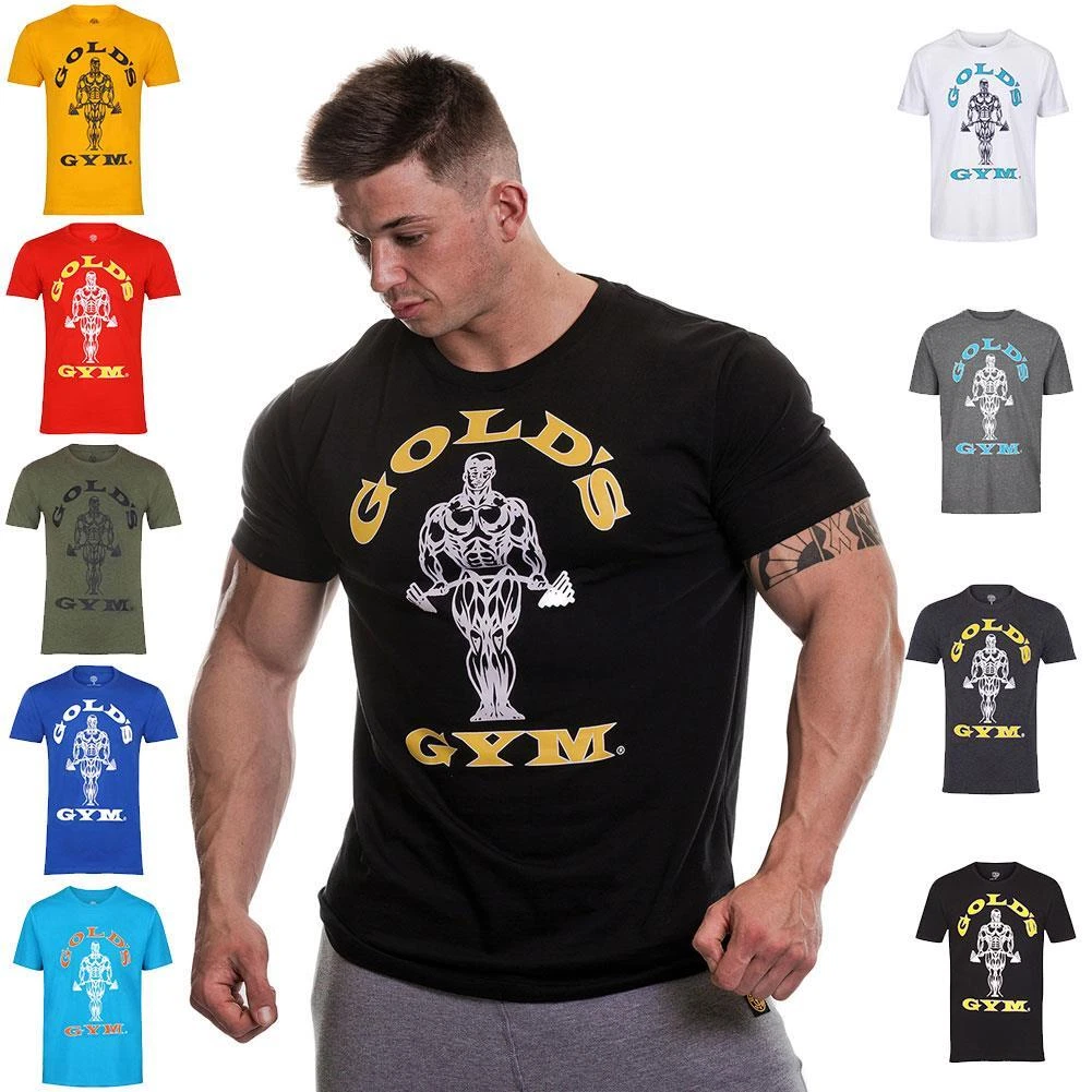Golds Gym Mens Muscle Joe Print Tshirt Workout Training T Shirt