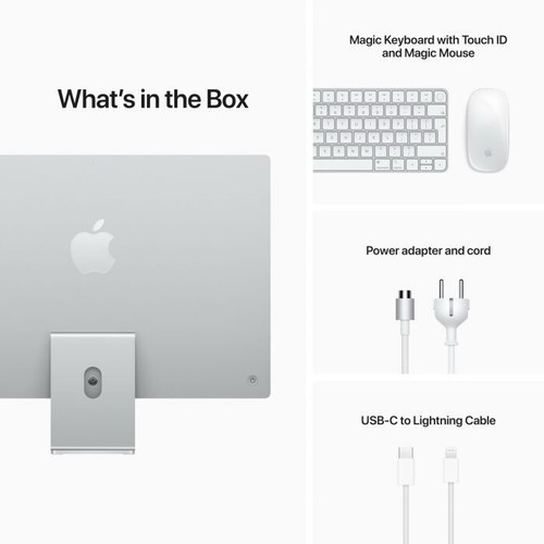 iMac 24-inch Retina (Mid-2021) M1 3.2GHz Laptop SSD 256GB 8GB RAM Silver - Afbeelding 2 van 5