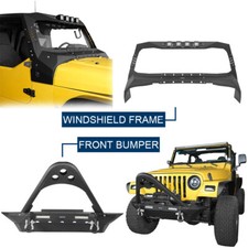 For 97-06 Wrangler Jeep Tj Steel Stinger Front Bumper Windshield Cowl Guard