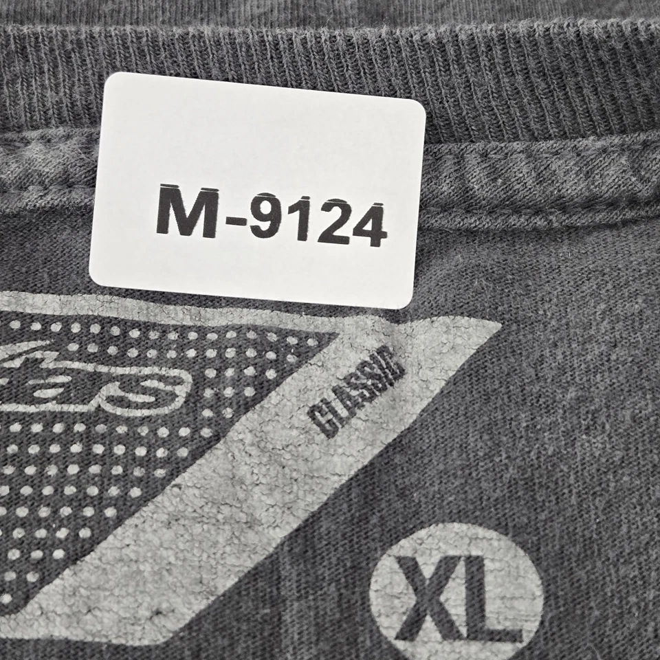 Camisa Alpinestars Hombre XL Gris Y2K Estampado Gráfico Formas Abstractas Manga Corta Foto 2 de 4