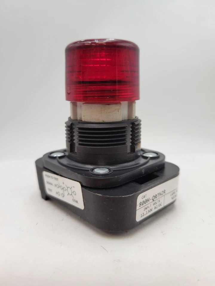 Allen-Bradley 800H-QRTH2R 30mm Pilot Light Red LED Push to Test 12-130V AC/DC - Image 4 of 4