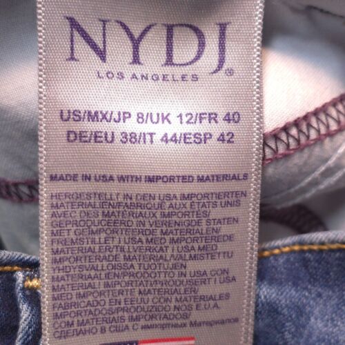 NYDJ Sheri Slim Stretch Womens Denim Blue Jeans Size 8 ( Measures 30x31 ) - Picture 9 of 15