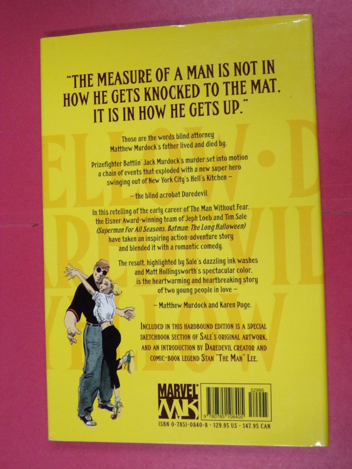 Daredevil Yellow * Jeph Loeb * Tim Sale * First Print * Hardcover