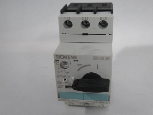 Siemens 3RV1021-0BA10 Circuit Breaker 0.14-0.2A NEW - Picture 2 of 3