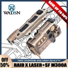 WADSN RAID-X Visible Green Laser Sight IR Laser Strobe Adjustable 20mm Rail US