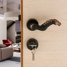 Horse Mortise Lock for Door Set with 4 Brass Latches and Pull Handles Set of 1