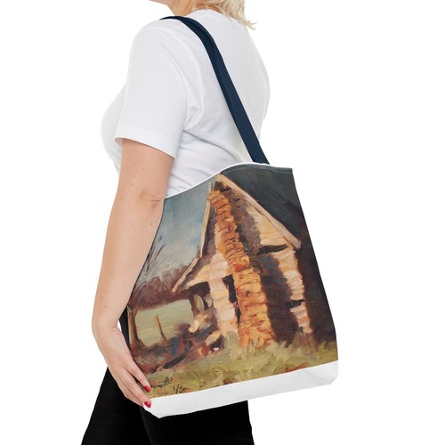 Unique AOP Tote Bag | Eye-Catching Design Old House Art Print Cottagecore - Bild 41 von 61