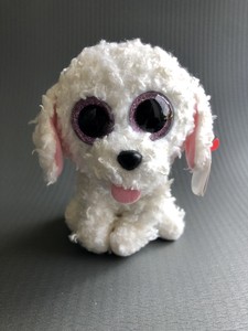 New Ty Beanie Boos Pippie The White Curly Haired Dog 6 Ebay