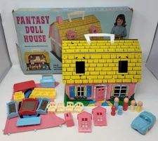 Marx Fantasy Doll House Tin 2 Story Vintage "Style 4002" Complete With Box 