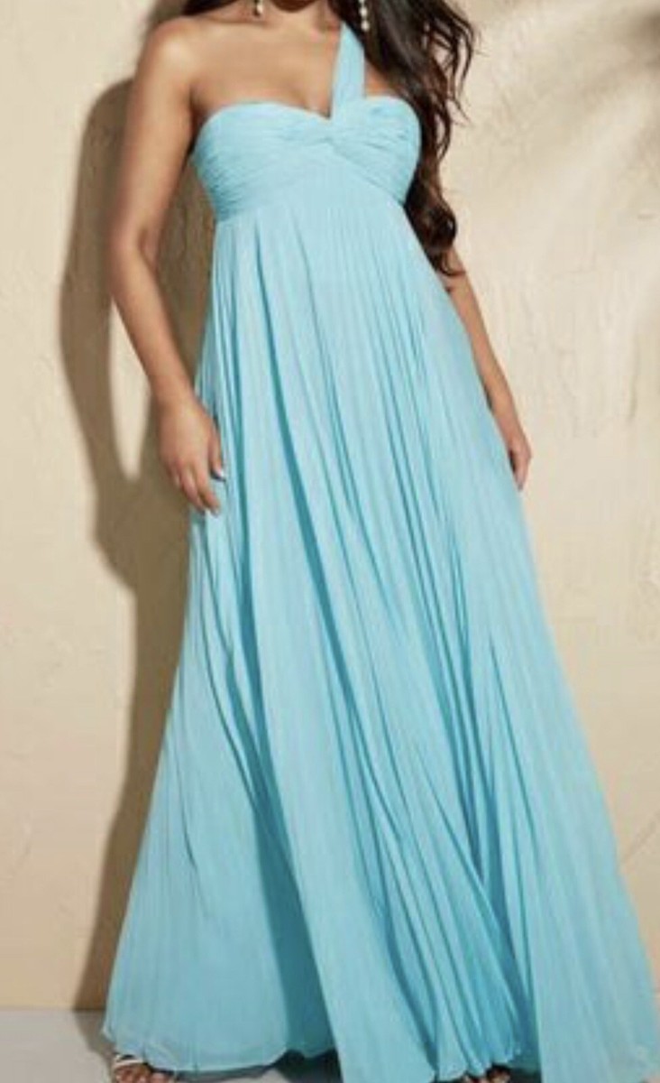 MARCIANO BY GUESS, Pleated Maxi Dress, Bisera Blue, Size 2 - XS, NWT