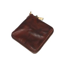 1PCS Leather Coin Purse Men Zipper folded leather wallet Mens Wallet With Zip...