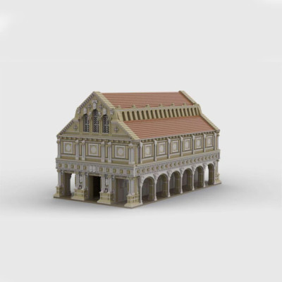 Modubrix Mocs Building Block Ancient Roman Basilica Kits Modular Bricks Toys Set