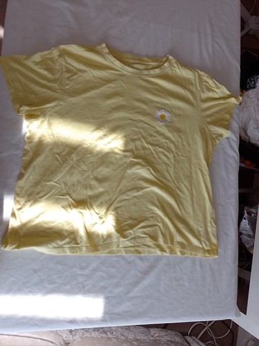 Ladies T Shirt Primark Size Xl Short Sleeves Yellow 25691