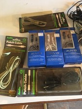 HUGE Lot AUVIO Aux Extension Cables phone chargers cords wires etc ALL