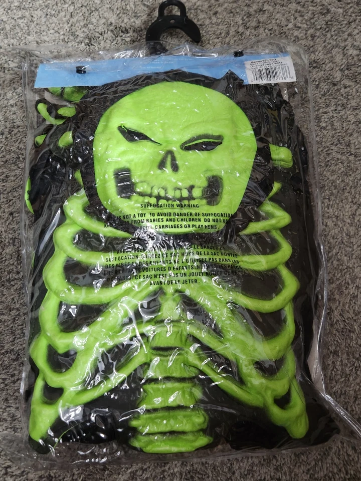 Disfraz de Halloween Esqueleto Verde Totalmente Esqueletos Niños Grande 12-14 Mundo Divertido H2 Foto 2 de 4