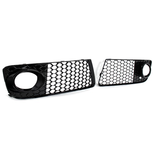 Cubierta de rejilla de luz antiniebla para parachoques delantero de nido de abeja negra brillante para Audi TT 2011-2014 - Imagen 11 de 14