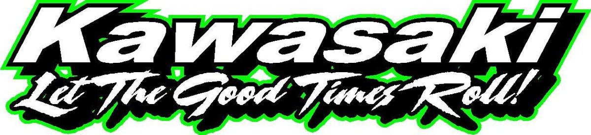 Kawasaki Let the good times roll プレート Kawasaki Let The Good Times Roll motorcycle ATV sticker decal 5