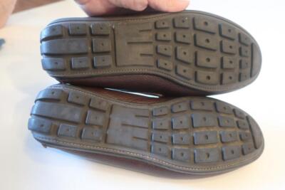 Mens Millburn Co. Brown Pebbled Leather Driving Loafer 