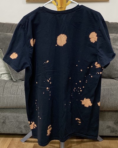 Mens T-Shirt Pink Floyd Dark Side of the Moon Tie-Dye Size XL 2018 Bleach Spots - Picture 3 of 6