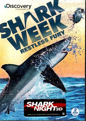 Shark Week - Restless Fury - Discovery Channel - 6+ Hours - New 2 Disc  DVD set