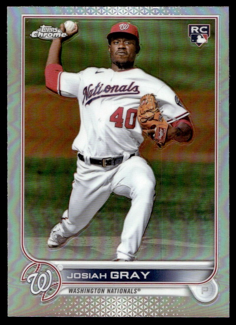 2022 Topps Chrome Refractor Josiah Gray Rookie G10 Washington Nationals #160