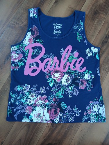 Mighty Fine Brand 2014 Barbie dunkelblau Blumen Tank Top Größe Small - Bild 1 von 5