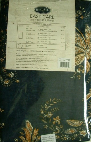 60x84 Rectangle Shiloh Floral Polyester Fabric Tablecloth Various color JCPENNEY - Picture 7 of 12