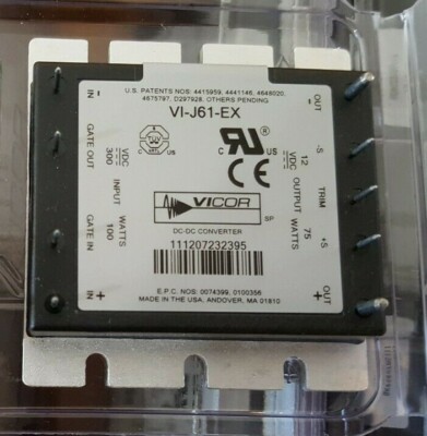 VICOR VI-J61-EX Isolated DC/DC In=200V-400V, Output 12V/75W CONVERTER (VIJ61EX)