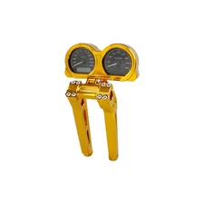 10" Gold 1.0" Handlebar Risers Clamp for Harley 15-later Road Glide Ultra FLTRSE