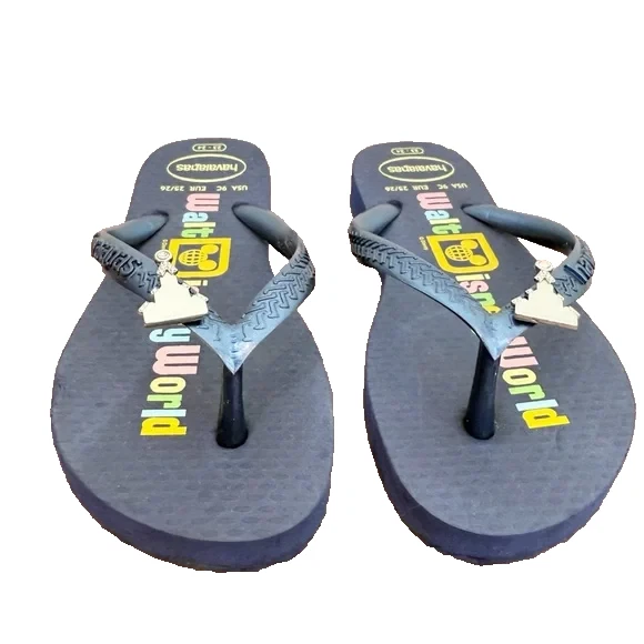 Chanclas Havaianas Walt Disney World azules para niños talla 9 Foto 3 de 4