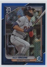 2024 Bowman Mega Box Chrome Blue Mojo Refractor /150 Riley Greene #16 0zg8