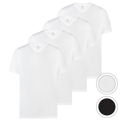 4er Pack - LERROS - Basic - Herren - T-Shirt - Oberbekleidung - V-Ausschnitt - K