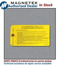 ⚠️ Yellow Crane Safety Warning Tag ⚠️ - Magnetek Flex 198-50008 - ON SALE 📢❗🚨