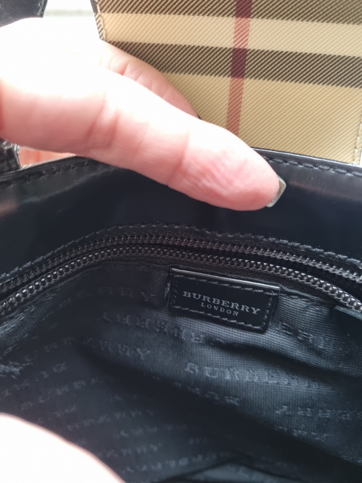 Burberry Beige PVC Nova Check Mini Tote Vintage, Early 2000s image 6