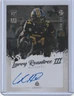 Larry Rountree III 2021 Panini Luminance Year One Rps Blue Ink Rc On Card Auto