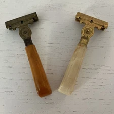 2 Vintage Eversharp Injector Schick Razors Bakelite Handles