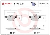 Bremsbelagsatz Scheibenbremse Prime Brembo P 06 072 FüR BMW F30 F31 F32 F82 F83