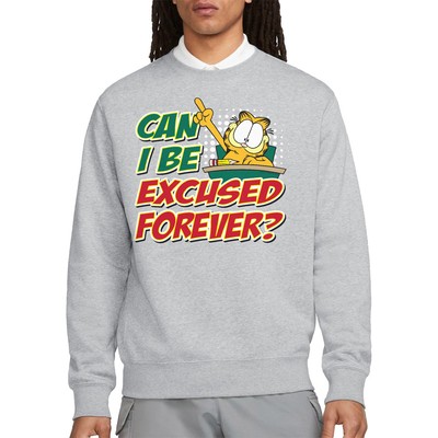 Garfield Excused Forever Sweatshirt S-2XL, Athletic Heather