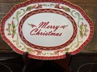 Vintage Fitz And Floyd Plate Tray Woodland Holiday Merry Christmas Holiday  NIB