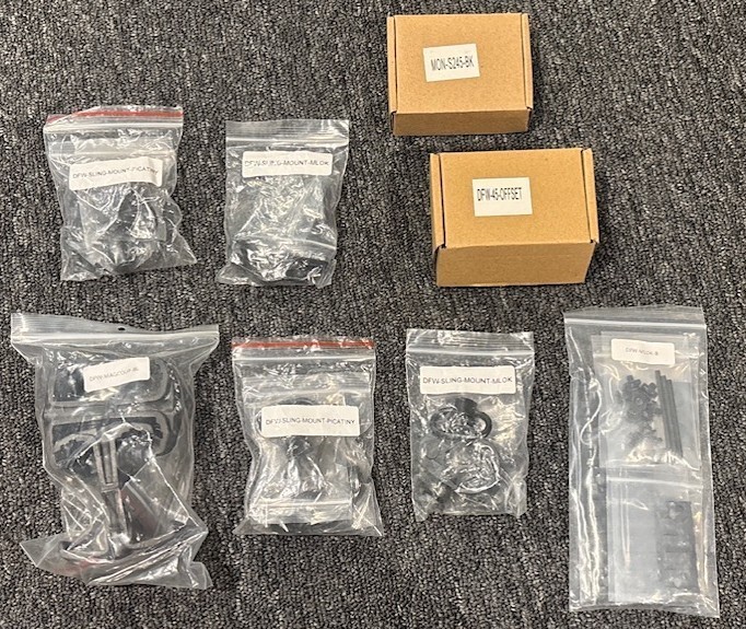 NICE LOT OF NEW PICATINNY AND M-LOK SLING GUN PARTS