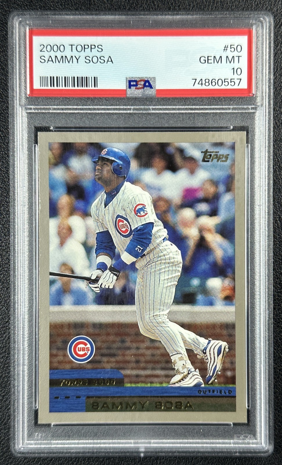 SAMMY SOSA PSA 10 2000 TOPPS #50 CUBS 0557 view 1
