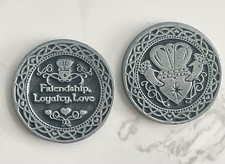 CLADDAGH RING PEWTER POCKET PRAYER COIN MEDAL TOKEN CHRISTIAN RELIGIOUS GIFT