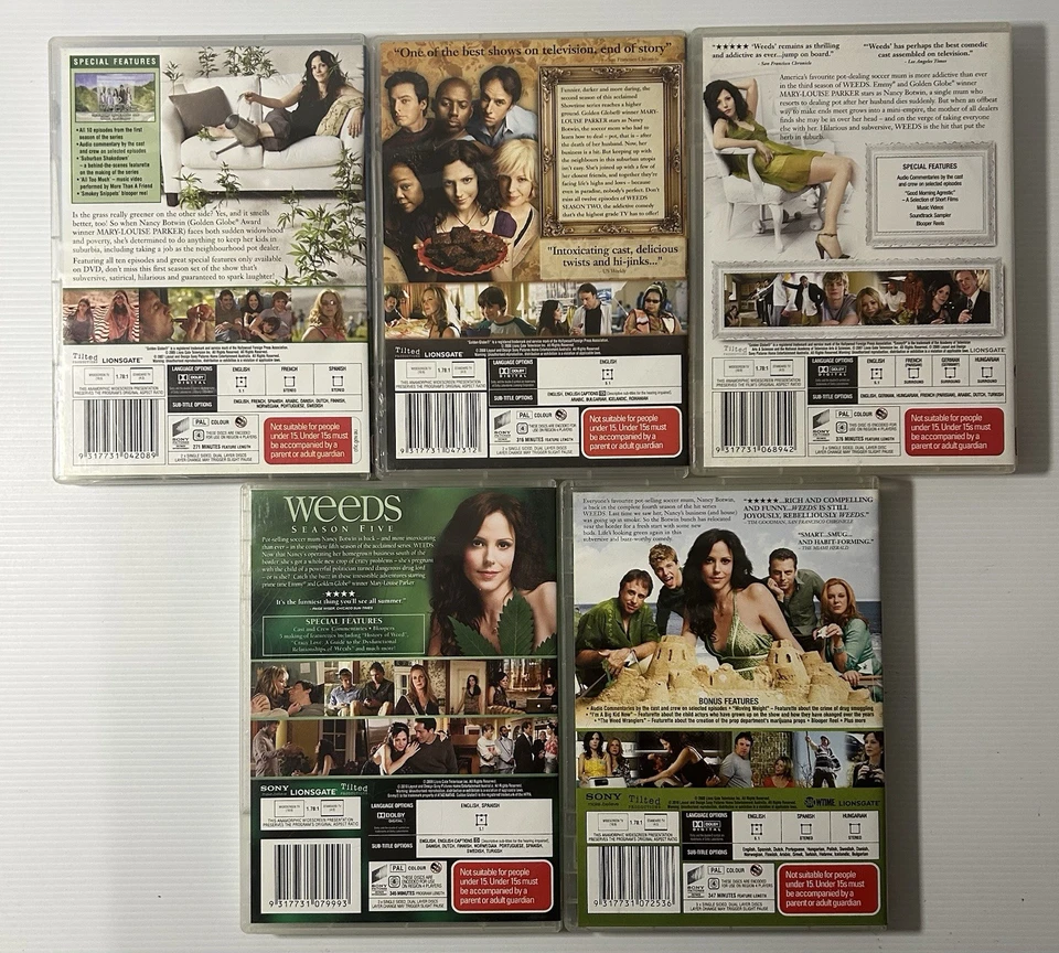 Weeds Series Seasons 1 2 3 4 5 DVD TV Mary-Louise Parker Region 4 - image 3 of 3