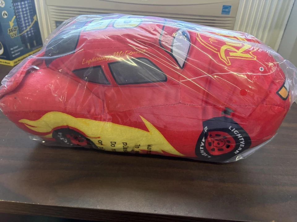 迪士尼皮克斯汽车闪电麦昆毛绒枕头填充玩具红色锈色 95 — 第 2/4 张图片